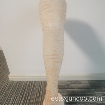 Medias moldeadoras de cuerpo de mujer con estampado de leopardo sexy